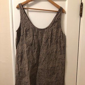 PO-EM Demi Tank Sundress w/ pockets, Size Medium, Spotted pattern